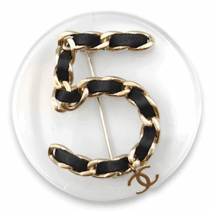 CC No. 5 Black Costume Jewellery in Lambskin, Gold hardware