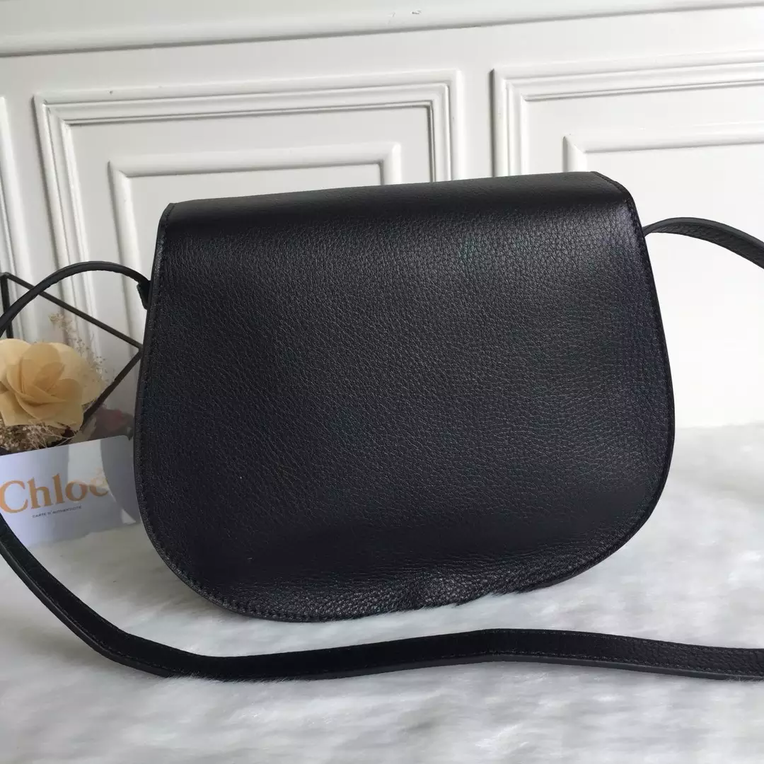 Chloé Marcie Black Medium Saddle Bag - Repbags.ru - Image 6
