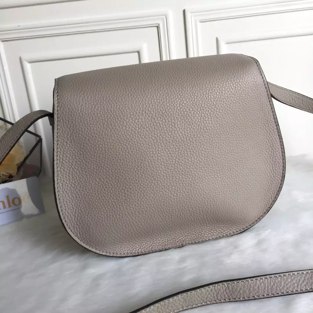 Chloé Marcie Cashmere Grey Medium Saddle Bag - Repbags.ru - Image 6