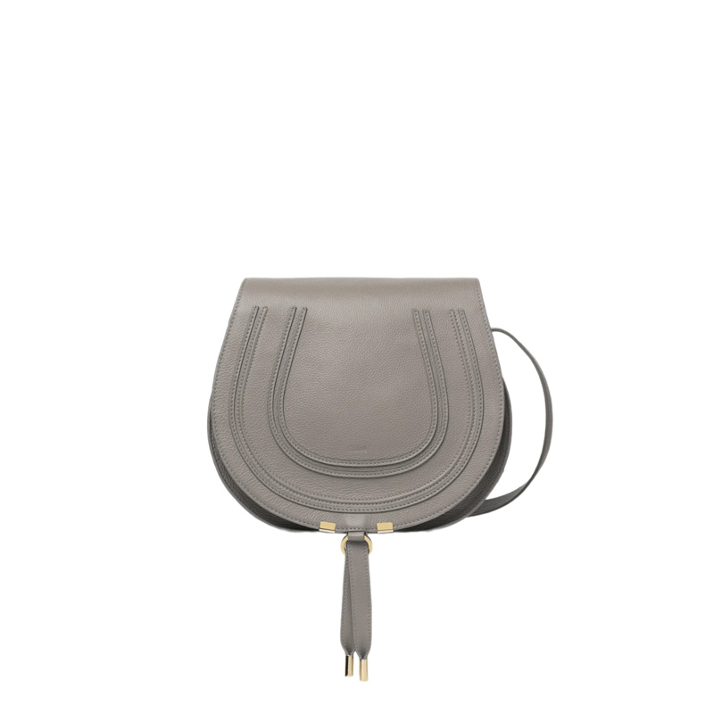 Chloé Marcie Cashmere Grey Medium Saddle Bag - Repbags.ru