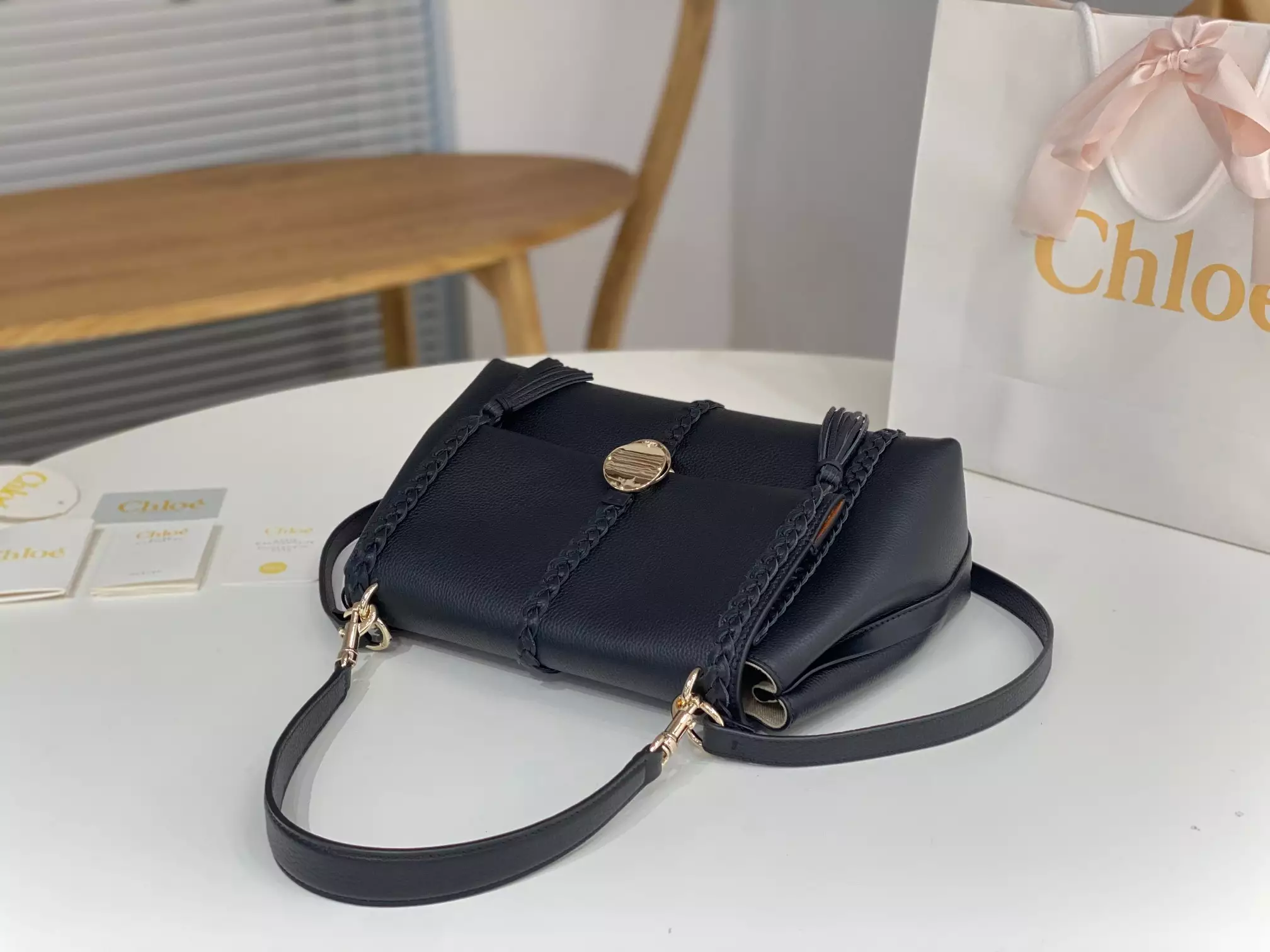 Chloé Penelope Medium Black Leather - Repbags.ru - Image 7
