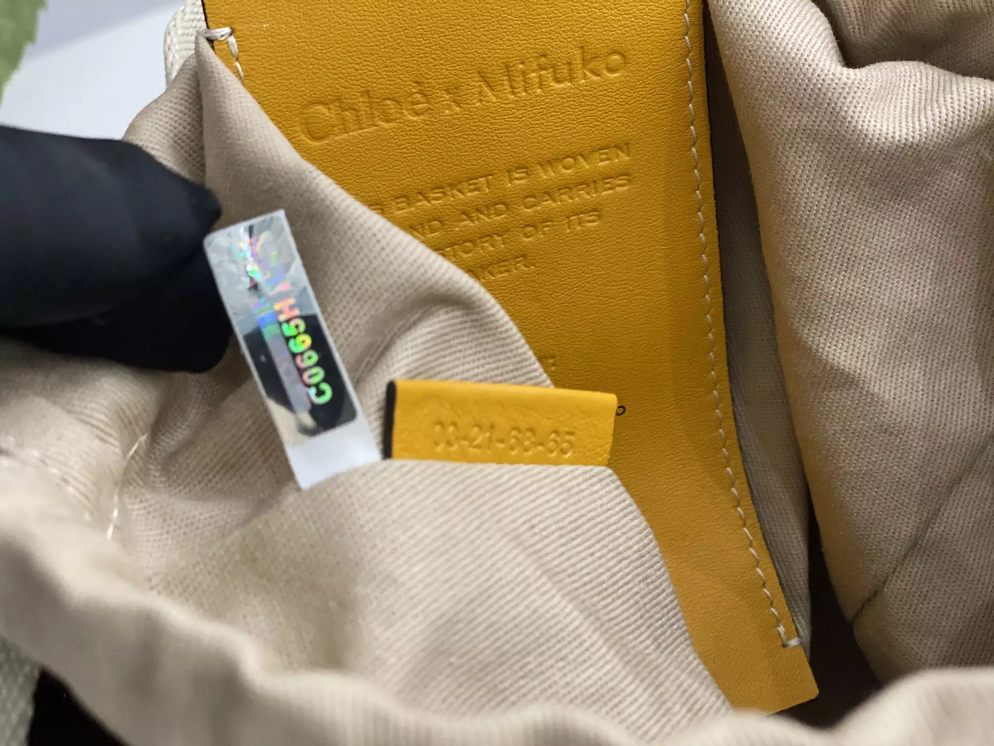 Chloe Small Woody Basket in White/Yellow - Repbags.ru - Image 11