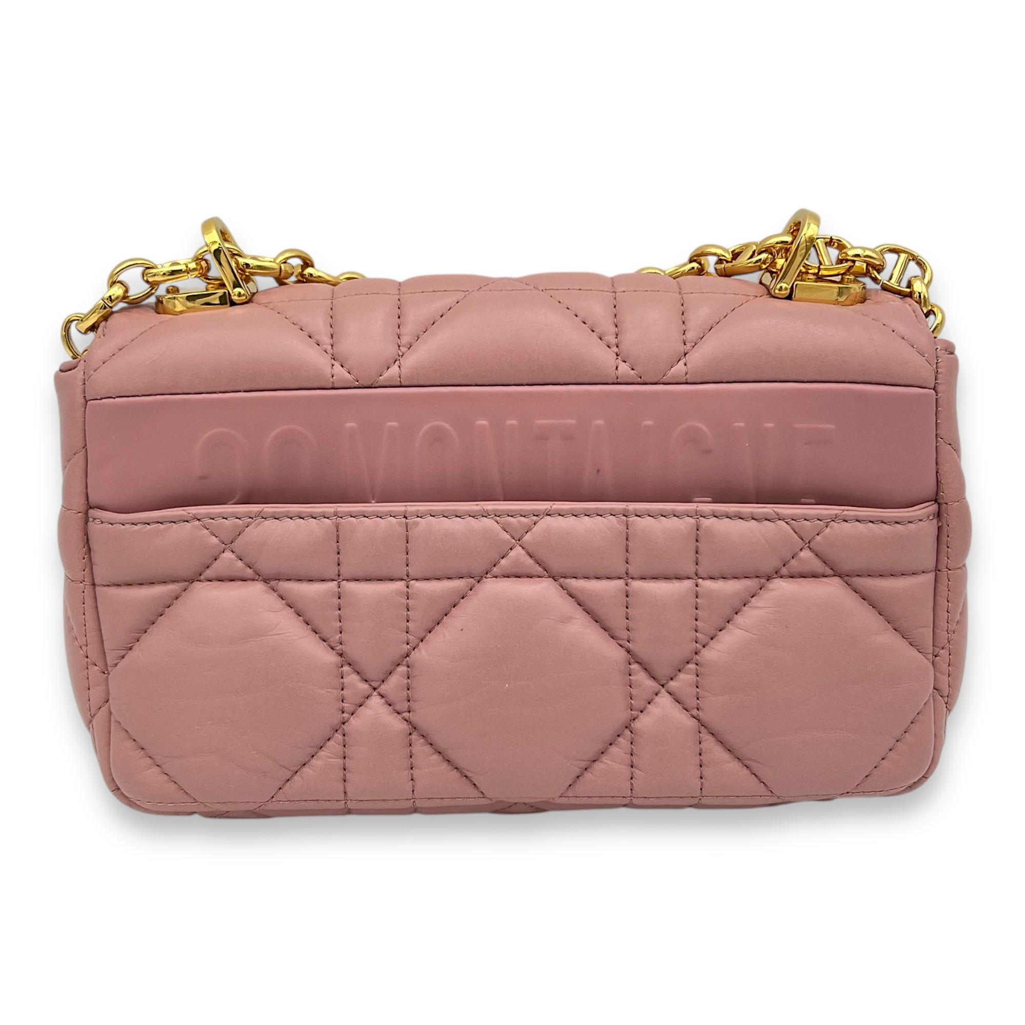 Caro Small Pink Crossbody Bag, Gold hardware - Image 3