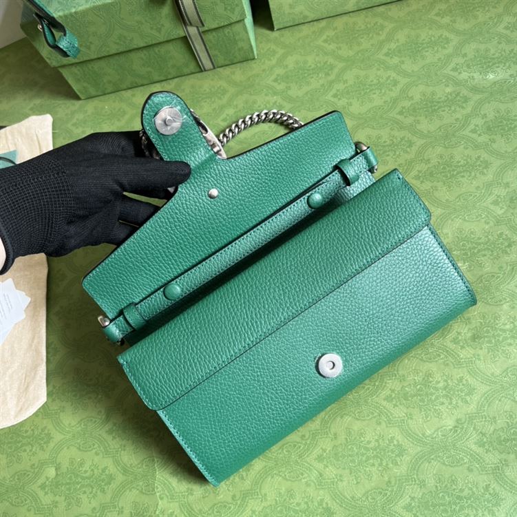 Dionysus small shoulder bag Green leather - GB098 - Image 8