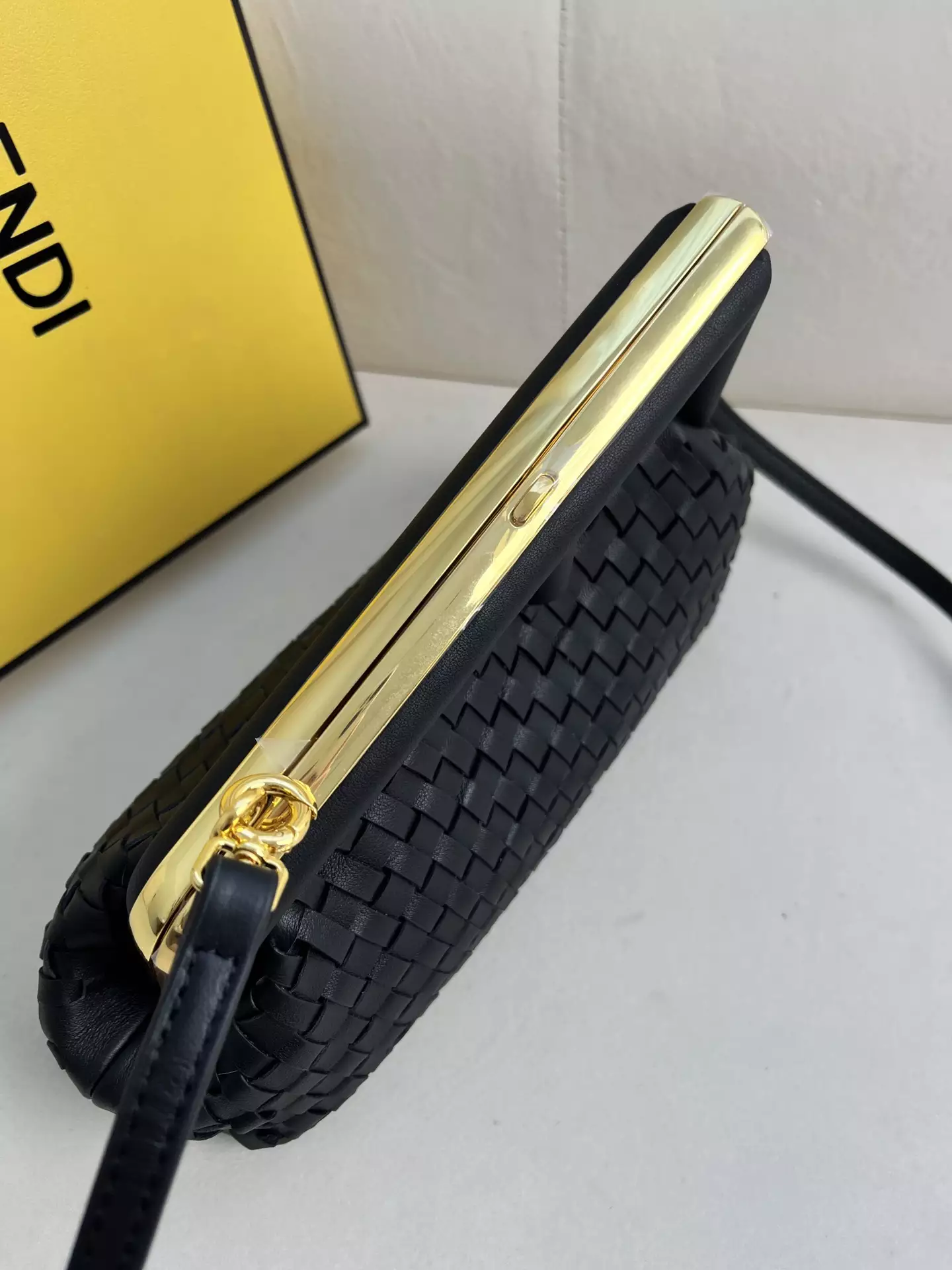 Fendi First Small Black Interlaced Leather Bag - Repbags.ru - Image 7