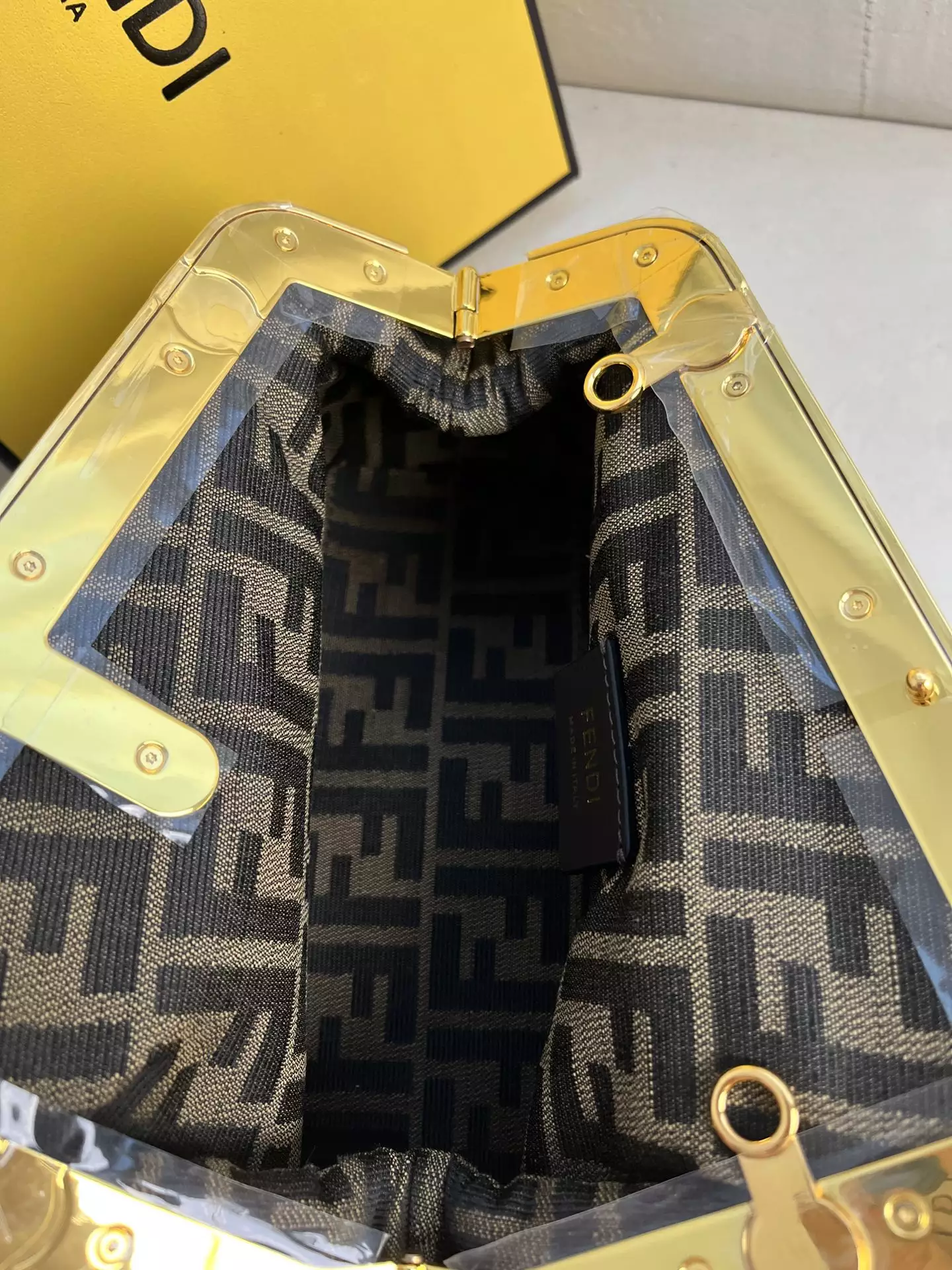 Fendi First Small Black Interlaced Leather Bag - Repbags.ru - Image 9