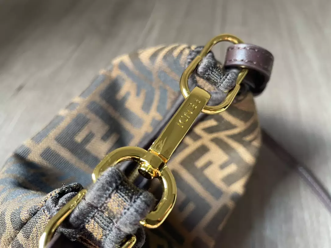 Fendigraphy Mini Brown FF Jacquard Fabric Bag - Repbags.ru - Image 6