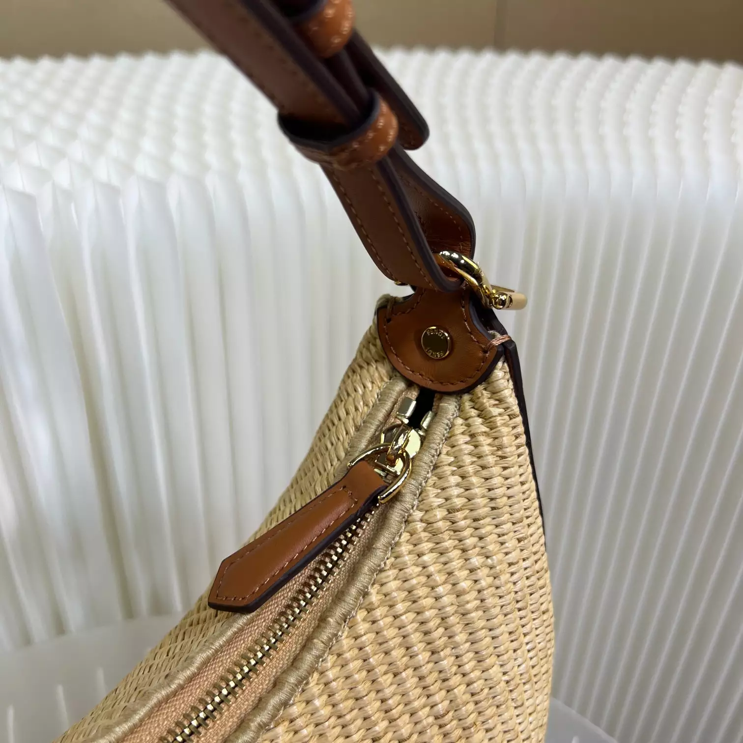 Fendigraphy Small Natural Straw Bag - Repbags.ru - Image 5