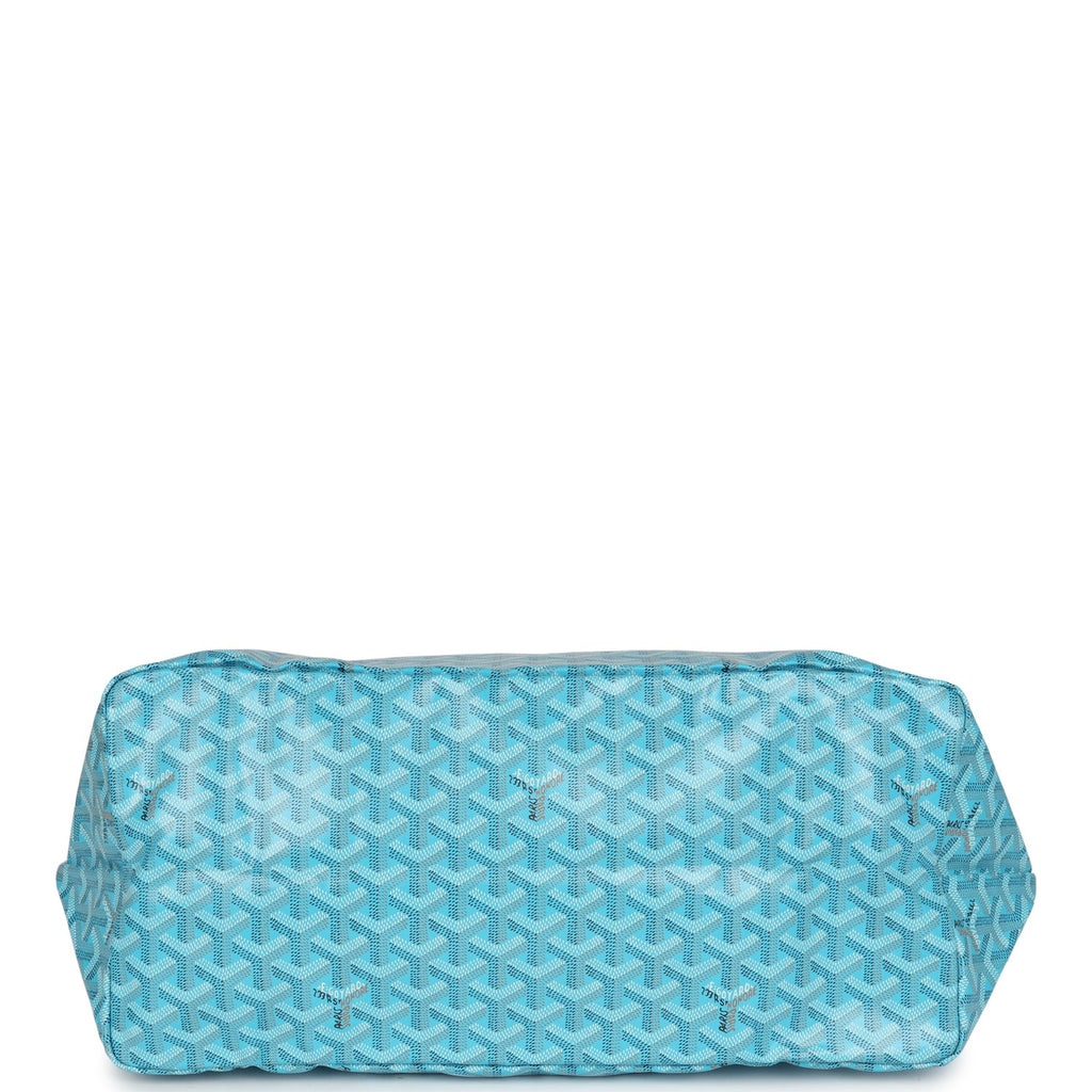 Goyard Goyardine Turquoise Saint Louis GM Tote Bag & Balise Towel Palladium Hardware - Image 8