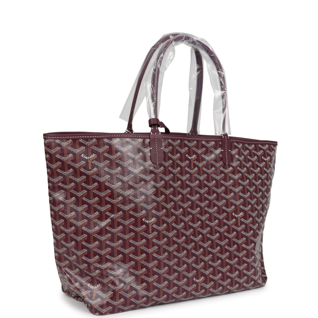 Goyard Goyardine Canvas Burgundy Saint Louis PM Tote Palladium Hardware - Image 3