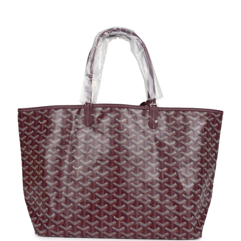 Goyard Goyardine Canvas Burgundy Saint Louis PM Tote Palladium Hardware - Image 5