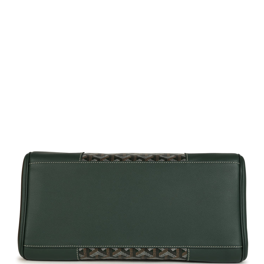 Goyard Saigon Tote Dark Green Goyardine Canvas Palladium Hardware - Image 7