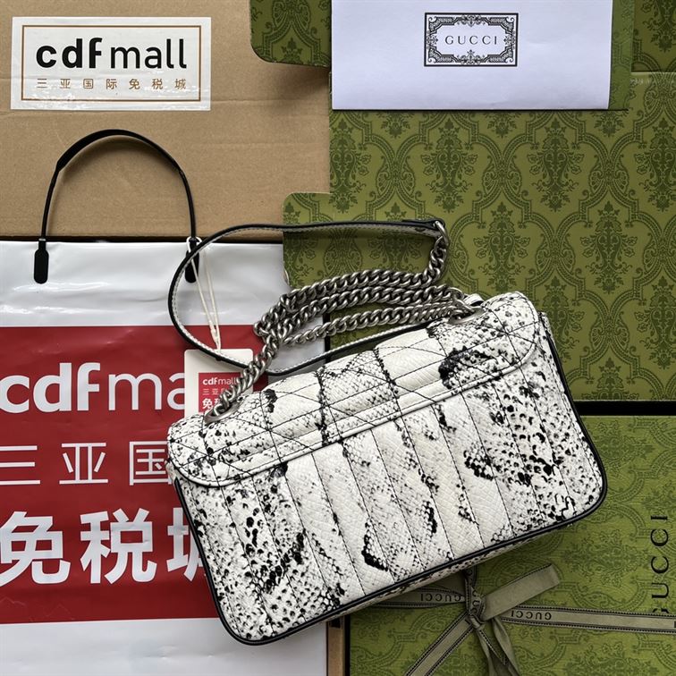 GG Marmont small python shoulder bag - Image 4