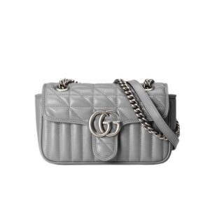 GG Marmont small shoulder bag Dark grey
