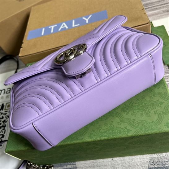 GG Marmont small shoulder bag Lilac leather - Image 7
