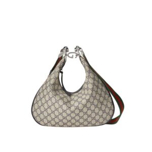 Gucci Attache large shoulder bag Beige and blue canvas