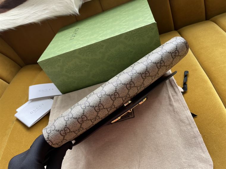 Gucci Horsebit 1955 small bag Beige and ebony - Image 7