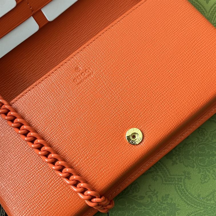 Gucci Horsebit 1955 wallet with chain Orange - Image 10