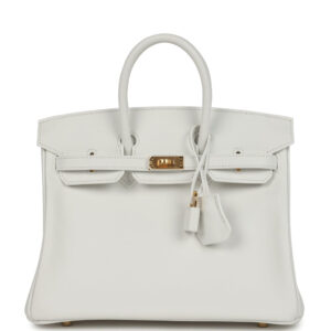 Hermes Birkin 25 New White Swift Gold Hardware