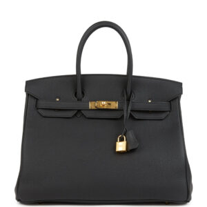 Hermes Birkin 35 Black Togo Gold Hardware