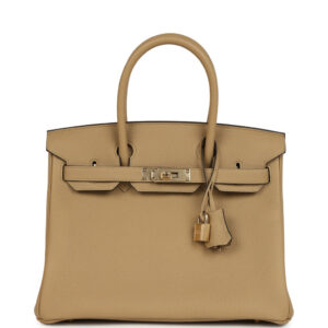 Hermes Birkin 30 Poussiere Togo Permabrass Hardware