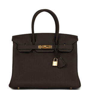 Hermes Birkin 30 Ebene Togo Gold Hardware