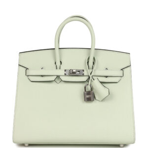 Hermes Birkin Sellier 25 Vert Fizz Epsom Palladium Hardware