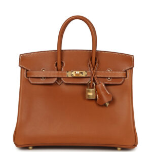 Hermes Birkin 25 Fauve Barenia Gold Hardware
