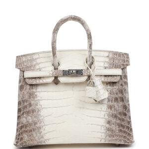 Hermes Birkin 25 Himalaya Niloticus Crocodile Palladium Hardware