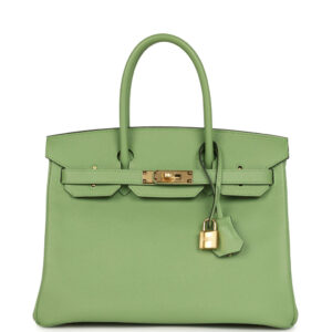 Hermes Birkin 30 Vert Criquet Epsom Gold Hardware