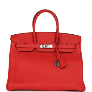 Hermes Birkin 35 Rouge Tomate Togo Palladium Hardware