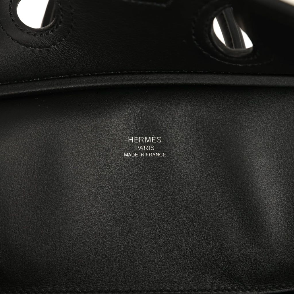 Hermes Birkin 25 Cargo Black Toile Goeland and Black Swift Palladium Hardware - Image 9