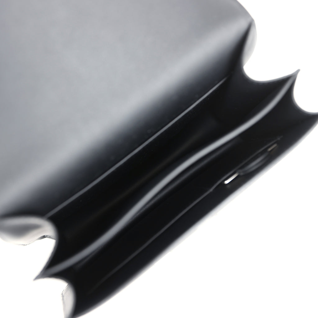 Hermes Constance 18 "Dancing Flowers" Black Embroidered Swift Palladium Hardware - Image 10