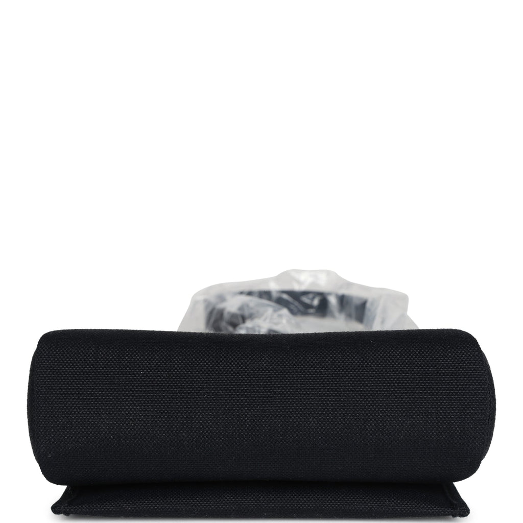 Hermes Herbag Zip 20 Mini Black Toile Militaire Canvas and Black Vache Hunter Gold Hardware - Image 7