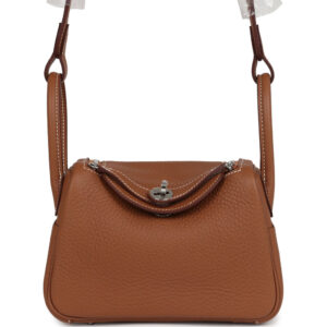 Hermes Mini Lindy II Gold Clemence Palladium Hardware