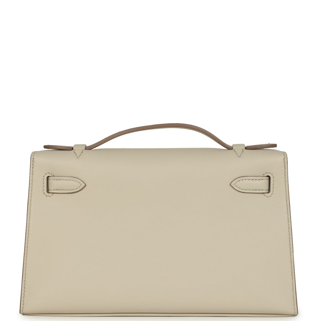 Hermes Special Order (HSS) Kelly Pochette Beton Verso Swift Permabrass Hardware - Image 5