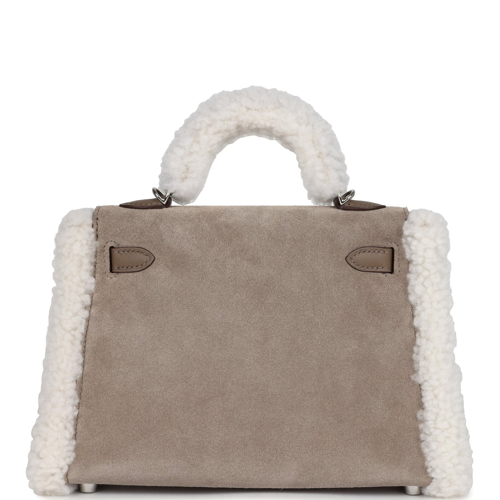 Hermes Teddy Kelly 20 Gris Caillou and Etoupe Swift Palladium Hardware - Image 5
