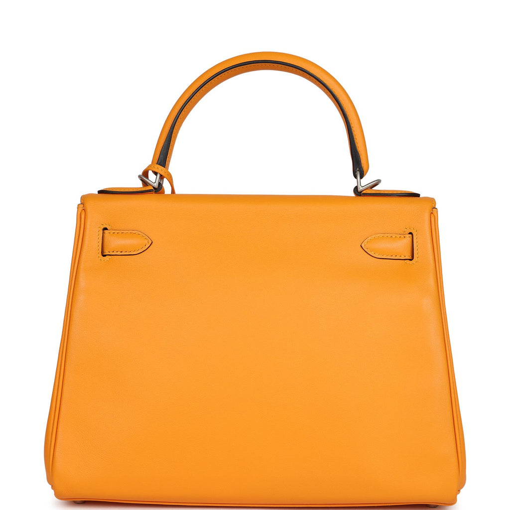 Hermes Special Order (HSS) Kelly Retourne 28 Jaune D'Or Swift Brushed Palladium Hardware - Image 5