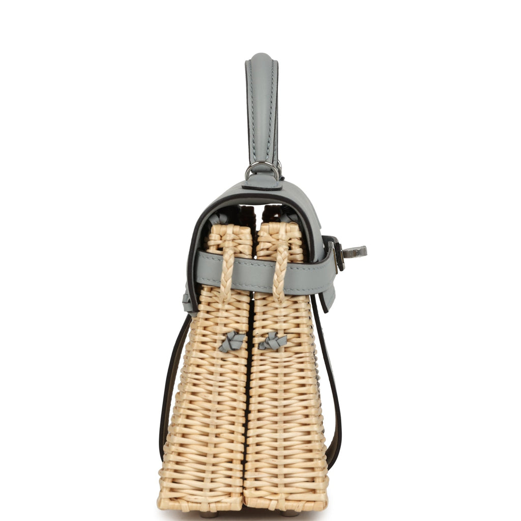Hermes Mini Picnic Kelly 20 Bleu Glacier Swift Palladium Hardware - Image 4