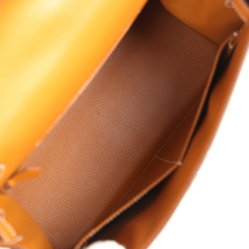 Hermes Kelly Sellier 28 "Painted Quadrige" Naturel Sable Butler Palladium Hardware - Image 9