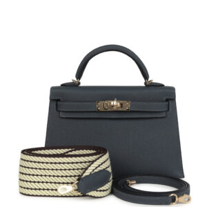 Hermes Kelly Sellier 20 Gris Misty Epsom Permabrass Hardware