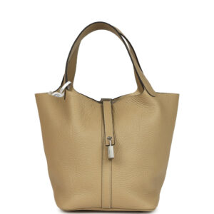 Hermes Picotin Lock 22 Trench Clemence Palladium Hardware