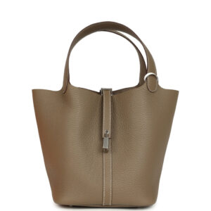 Hermes Picotin Lock 22 Etoupe Clemence Palladium Hardware
