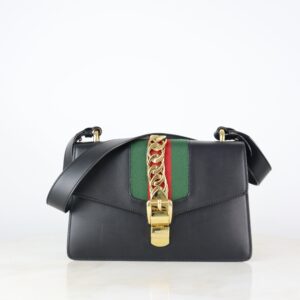 Gucci Black Sylvie Small Ophidia Bag