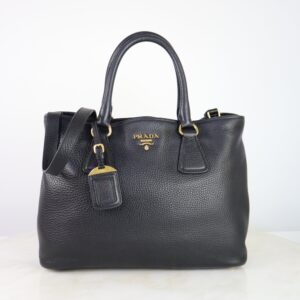Prada Black Convertible Shopping Top Handle Bag