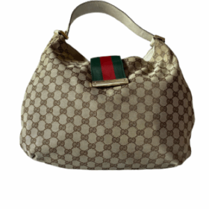 Gucci Ebony GG Web Hobo Shoulder Bag
