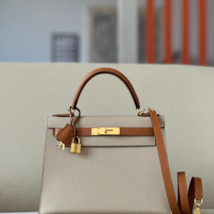 Kelly HSS 28 Epsom Gold(37) and Trench(S2) Brushed Gold Hardware