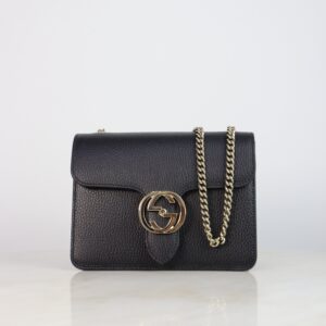 Gucci Black Interlocking G Shoulder Bag