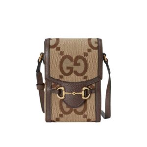 Jumbo GG mini bag Camel and ebony