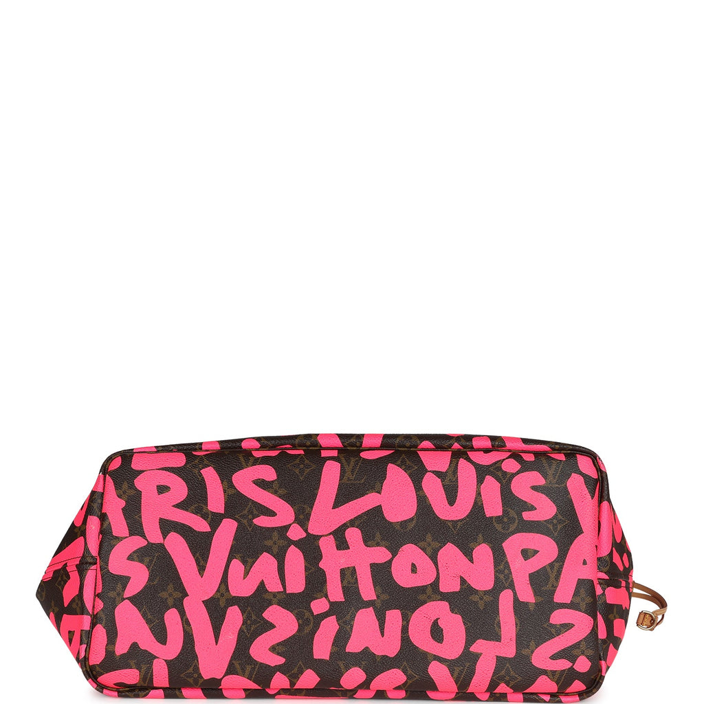Pre-owned Louis Vuitton X Stephen Sprouse Neverfull GM Fuchsia Pink Monogram Graffiti Gold Hardware - Image 7